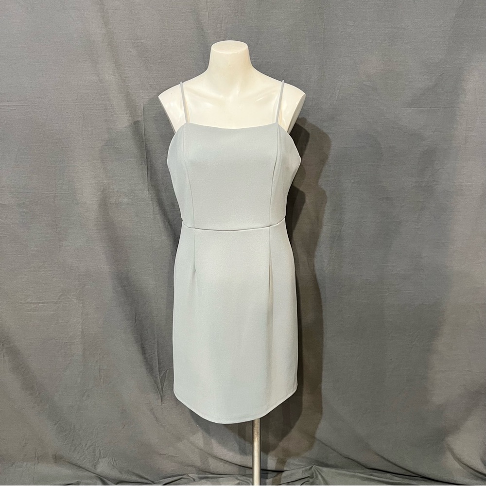 She + Sky White Mini Dress with Spaghetti Straps
